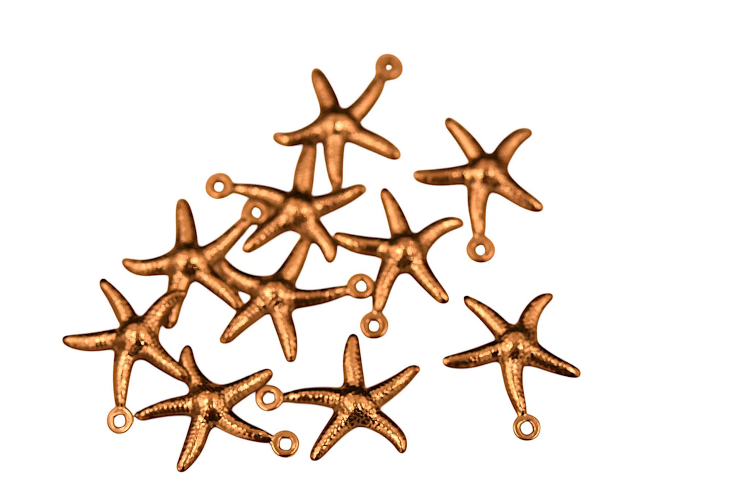 10 Starfish pendants, 18K Gold Plate Starfish pendants, 304 Stainless Steel Starfish pendant, Starfish pendants, sea pendants, ocean pendant