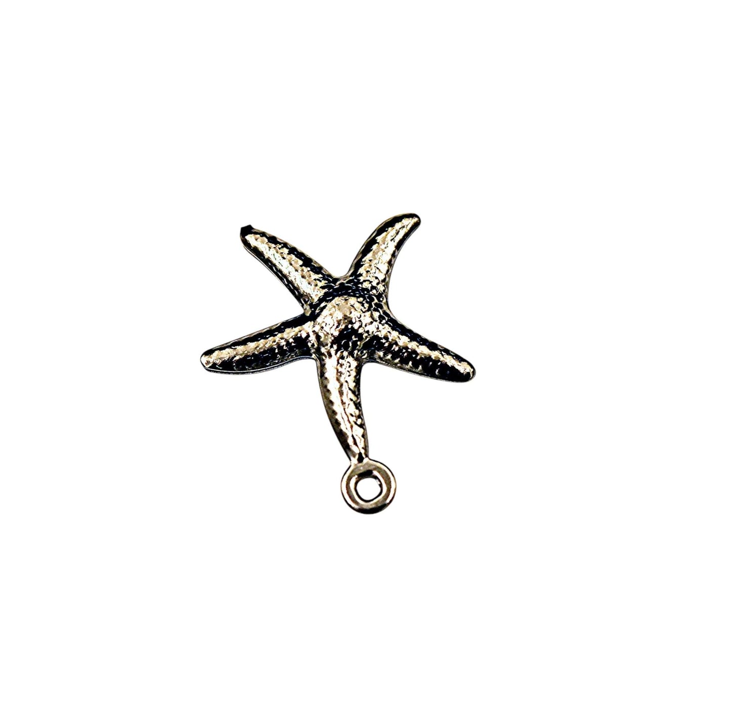 10 Stainless Steel Starfish charms, Surgical Steel Starfish charms, 10 sea star charms, 10 tarnish resistant starfish charms, ocean charms
