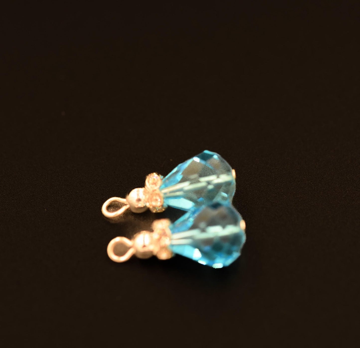 10 Drop bead pendants, glass drop bead pendants, drop bead pendants, necklace pendants, earring pendants, jewelry pendants, faceted glass
