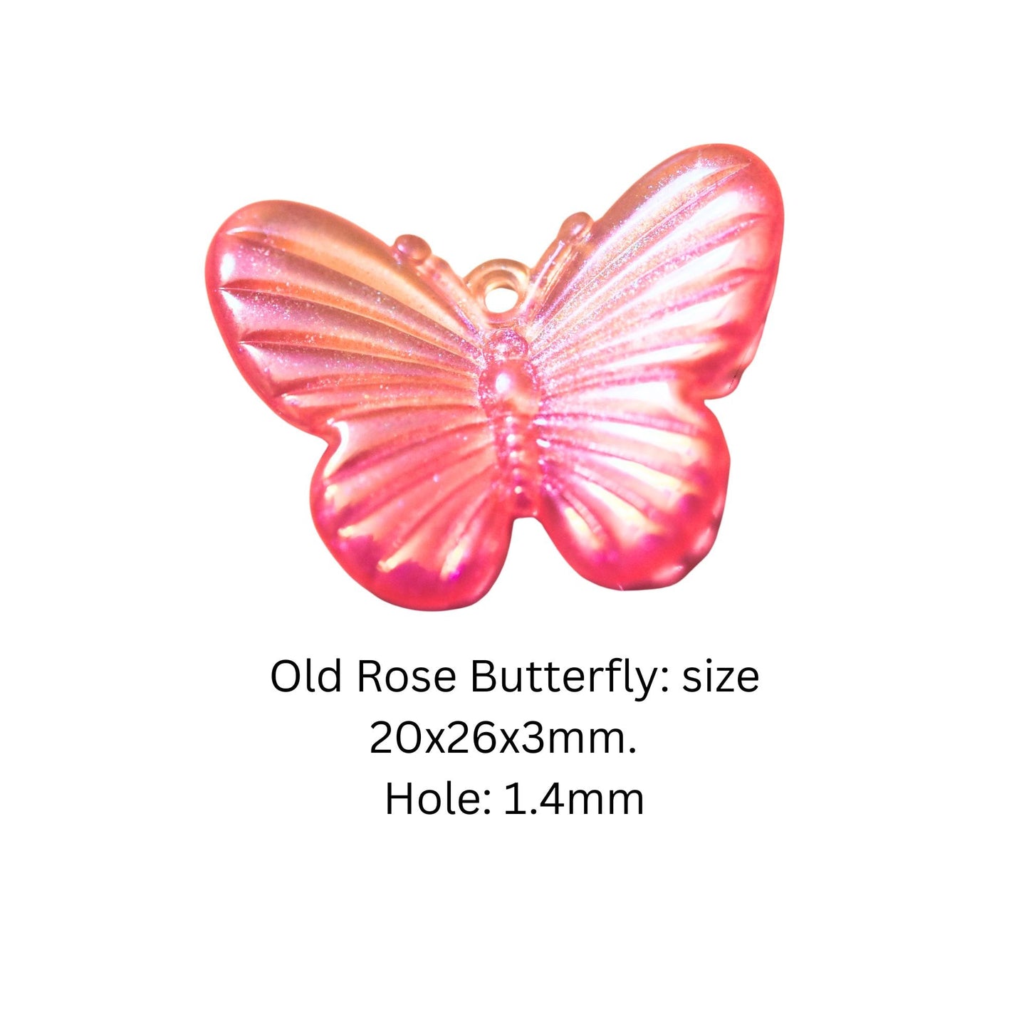 10 Acrylic butterflies, pink butterflies, yellow butterflies, magenta butterflies. craft butterflies, hair butterflies, butterfly pendants