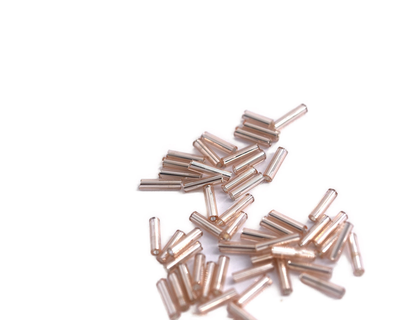 Wheat Bugle Beads, Tan bugle beads, silver lined wheat bugle beads, silver lined tan bugle beads, wheat tube beads, silver lined wheat bead