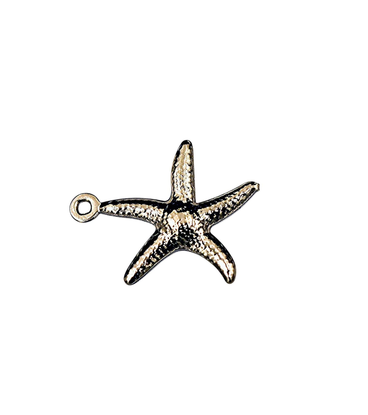 10 Stainless Steel Starfish charms, Surgical Steel Starfish charms, 10 sea star charms, 10 tarnish resistant starfish charms, ocean charms