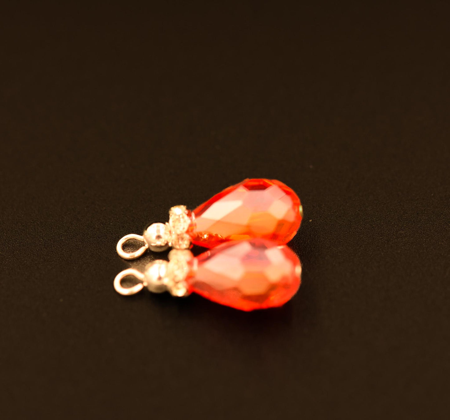 10 Drop bead pendants, glass drop bead pendants, drop bead pendants, necklace pendants, earring pendants, jewelry pendants, faceted glass