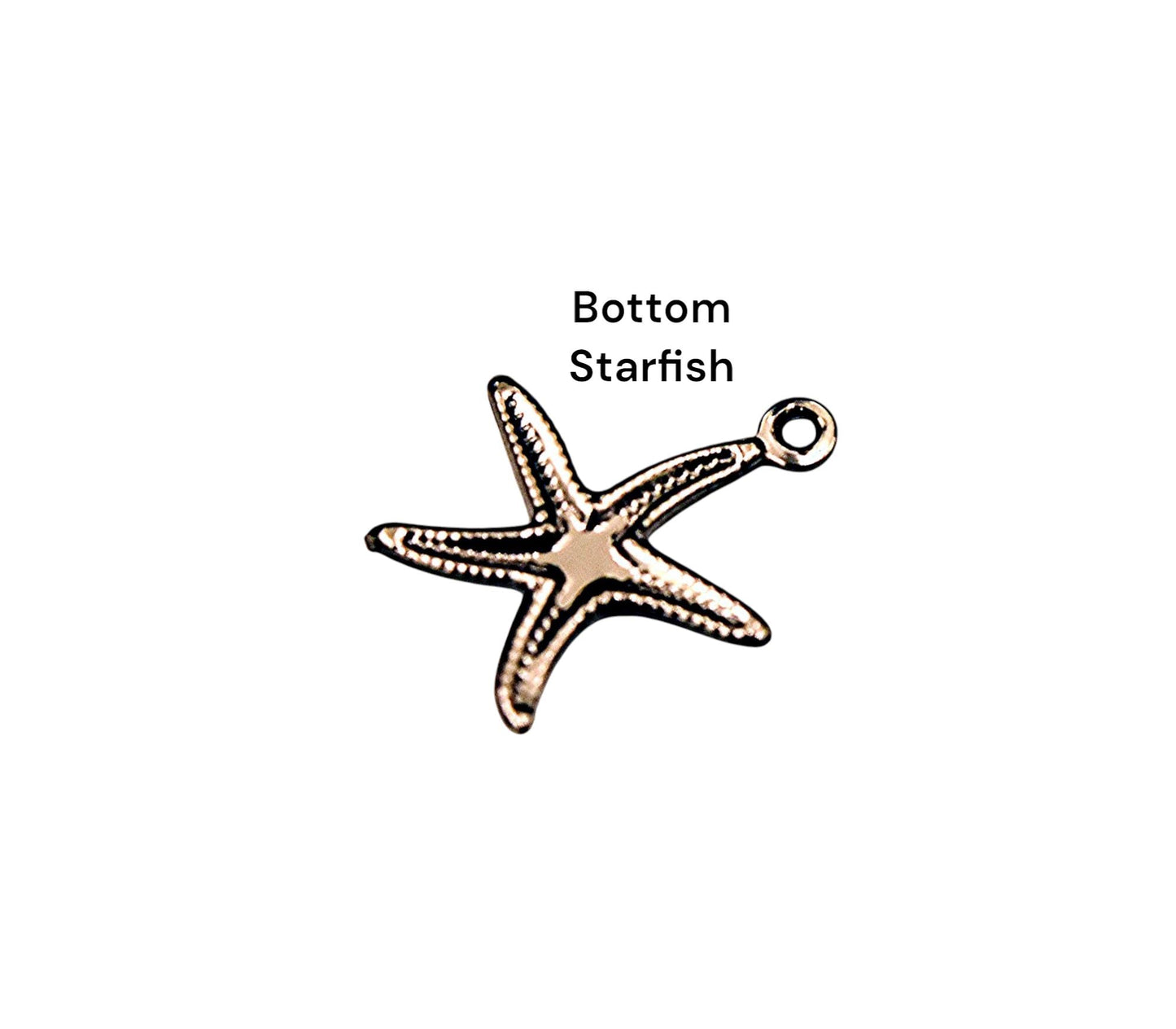 10 Stainless Steel Starfish charms, Surgical Steel Starfish charms, 10 sea star charms, 10 tarnish resistant starfish charms, ocean charms