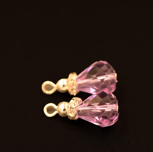 10 Drop bead pendants, glass drop bead pendants, drop bead pendants, necklace pendants, earring pendants, jewelry pendants, faceted glass
