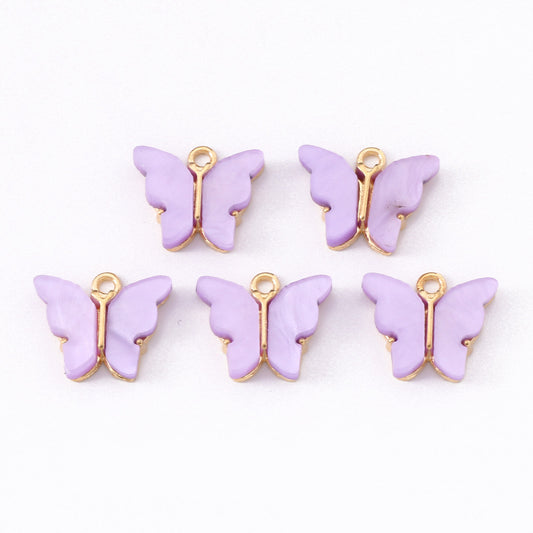 Plum Butterfly Charms, purple butterfly charms, butterfly charms, light purple butterfly charms