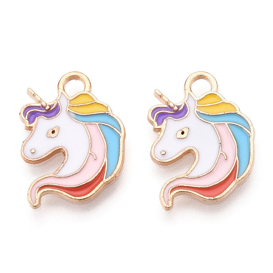 Unicorn, unicorn head charm, unicorn pendant, colorful unicorn charm, colorful unicorn pendant