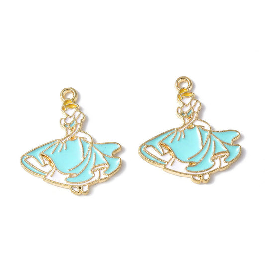 Princess Charm, Princess pendant, fairytale charm, make believe pendant
